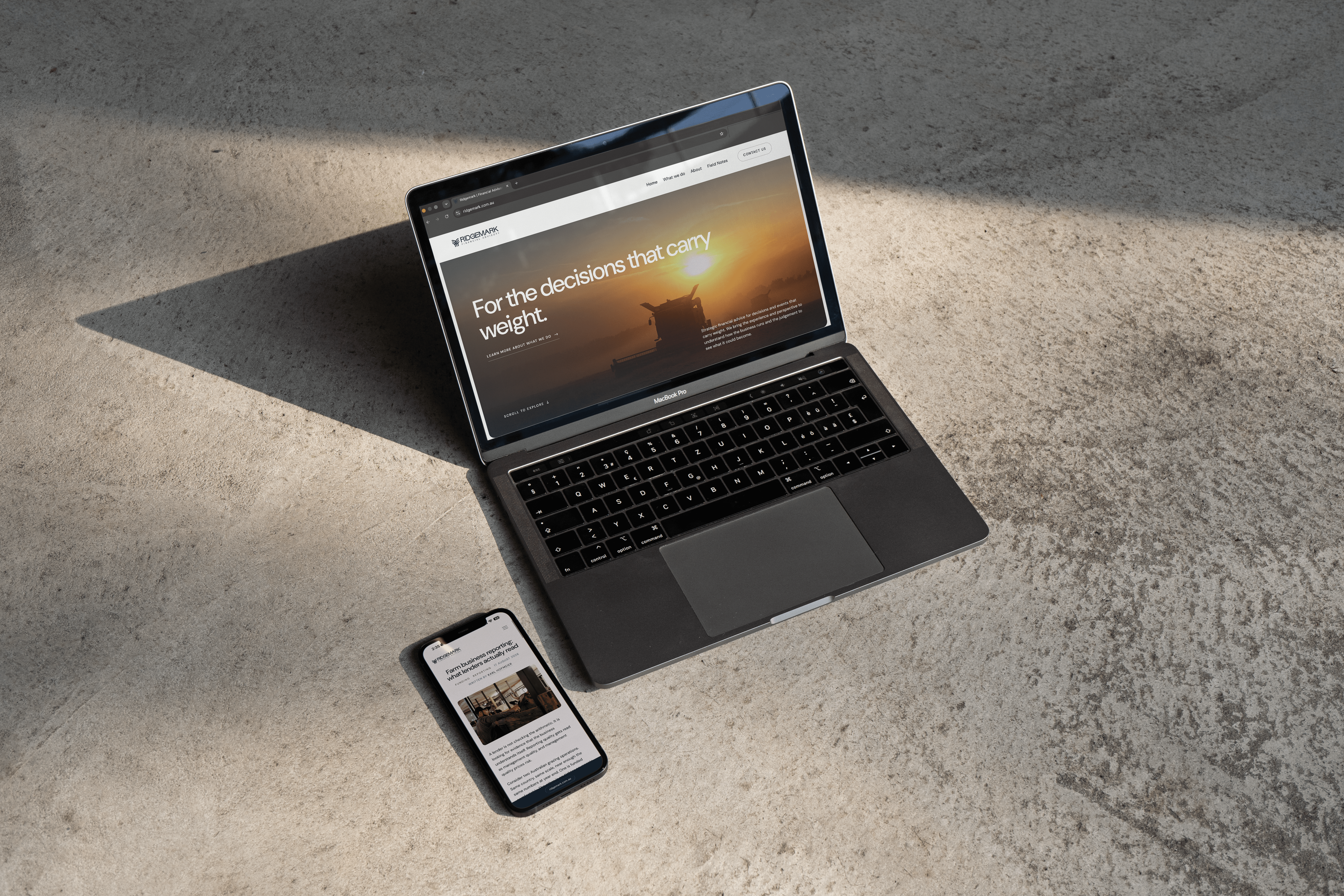 Homepage concept on screen